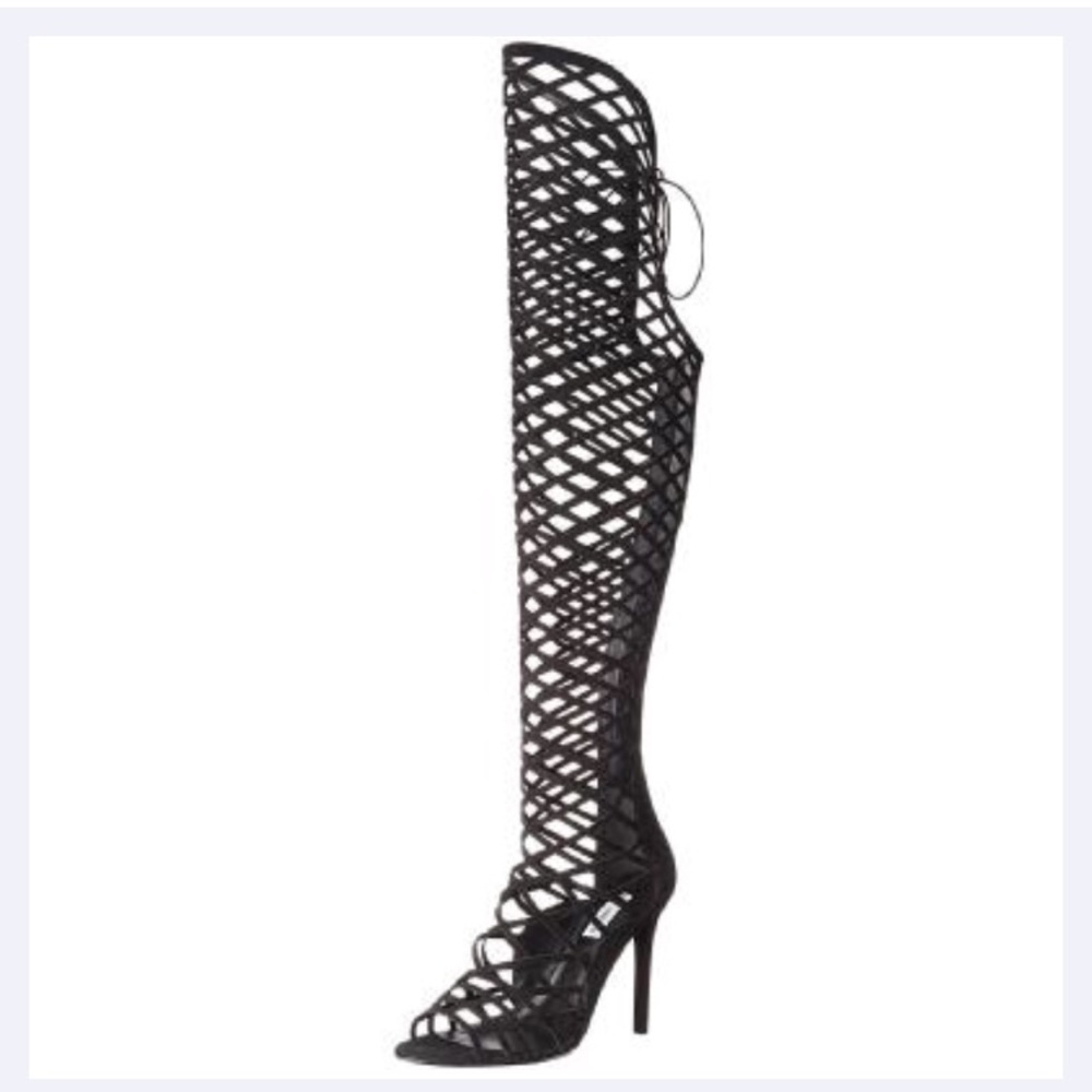 Steve Madden caged over the knee summer boots